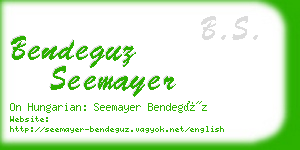 bendeguz seemayer business card
